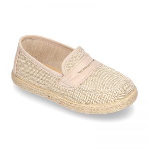 Mocasín Niño Lino Natural