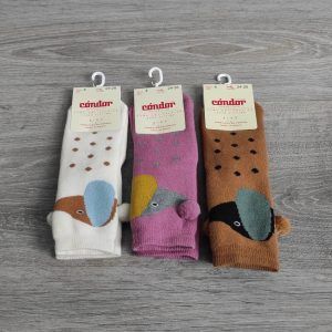 Calcetines-Antideslizantes Perritos-Topos Marrón CONDOR