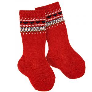 Calcetines-altos Greca-Nórdica Rojo CONDOR
