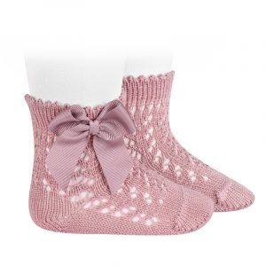 Calcetines Calados-Perlé Rosa-Palo CONDOR