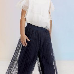 Pantalón tul plisado Marino ADOLESCENTE