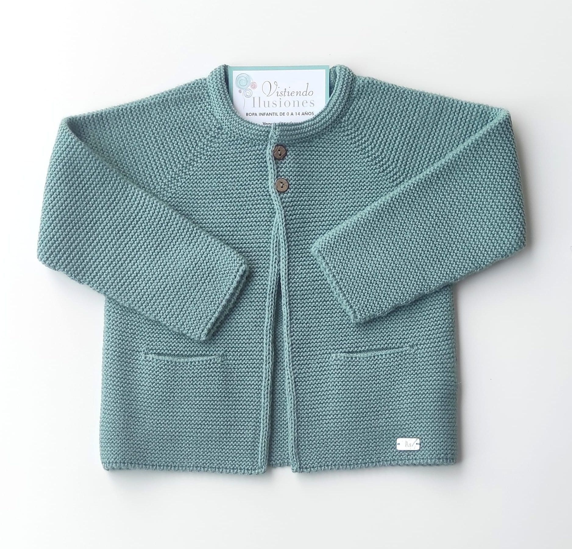 Chaqueta Punto Bobo Verde-Viejo