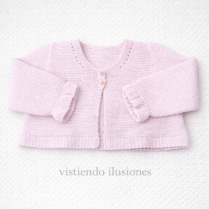 Chaqueta Punto Bebé Rosa