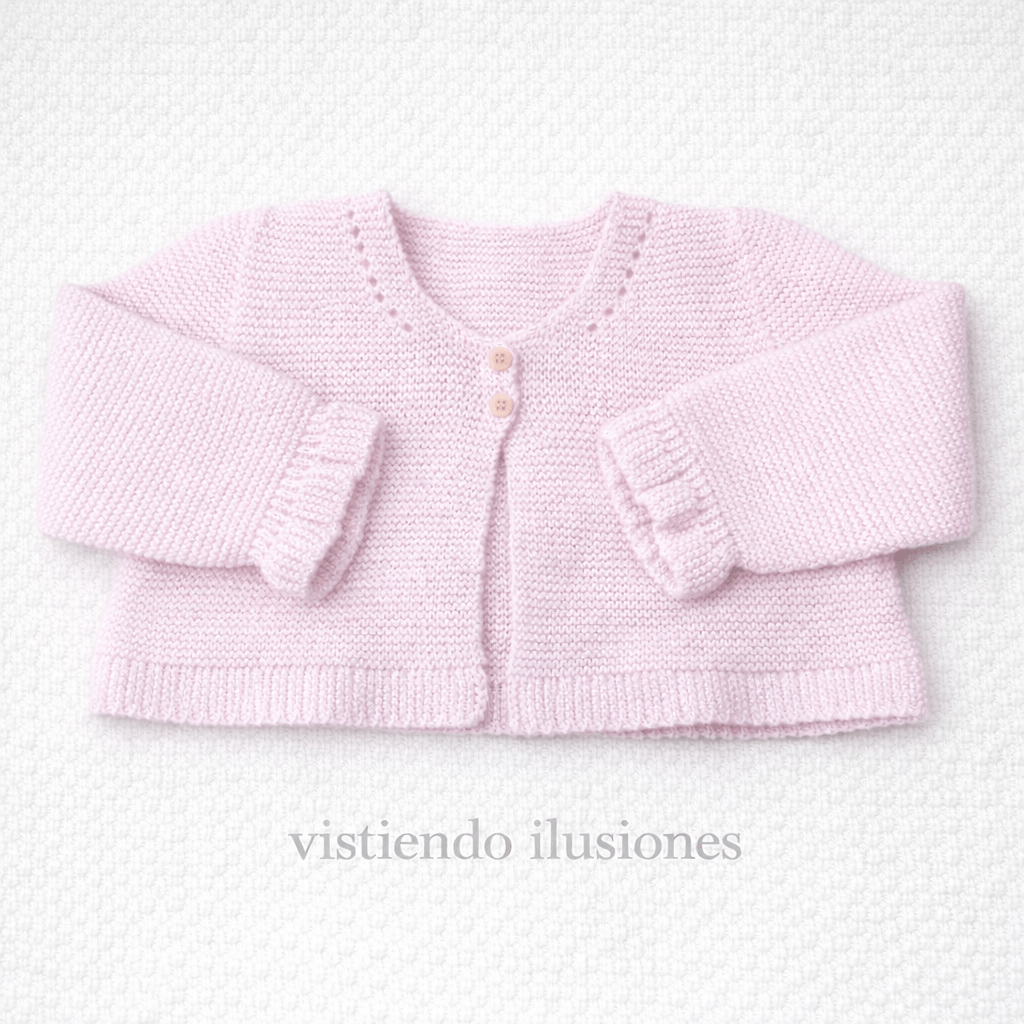 Chaqueta Punto Bebé Rosa