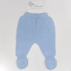 Polaina Punto Bebé Celeste