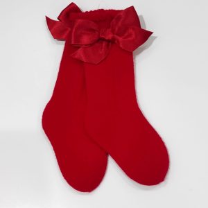 Calcetines Lazo Lana Rojo
