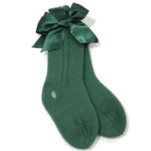 Calcetines Lazo Lana Verde-Musgo