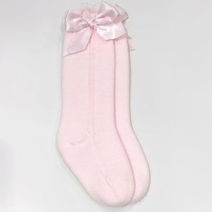 Calcetines Lazo Lana Rosa