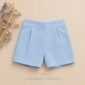 Pantalón Niño Lino Celeste