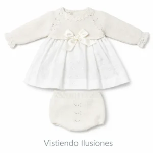 Vestido-Bebé con Cubre-Pañal Amapola