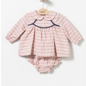 Vestido+Braga Bebé Estampado Rosa
