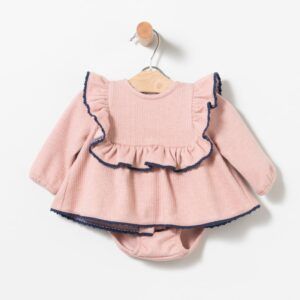 Vestido bebé punto Rosa