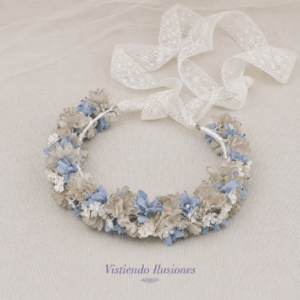Corona 14150-03 Visón y Azul Mod. Clavel