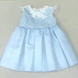 Vestido Bebé Tul bordado azul