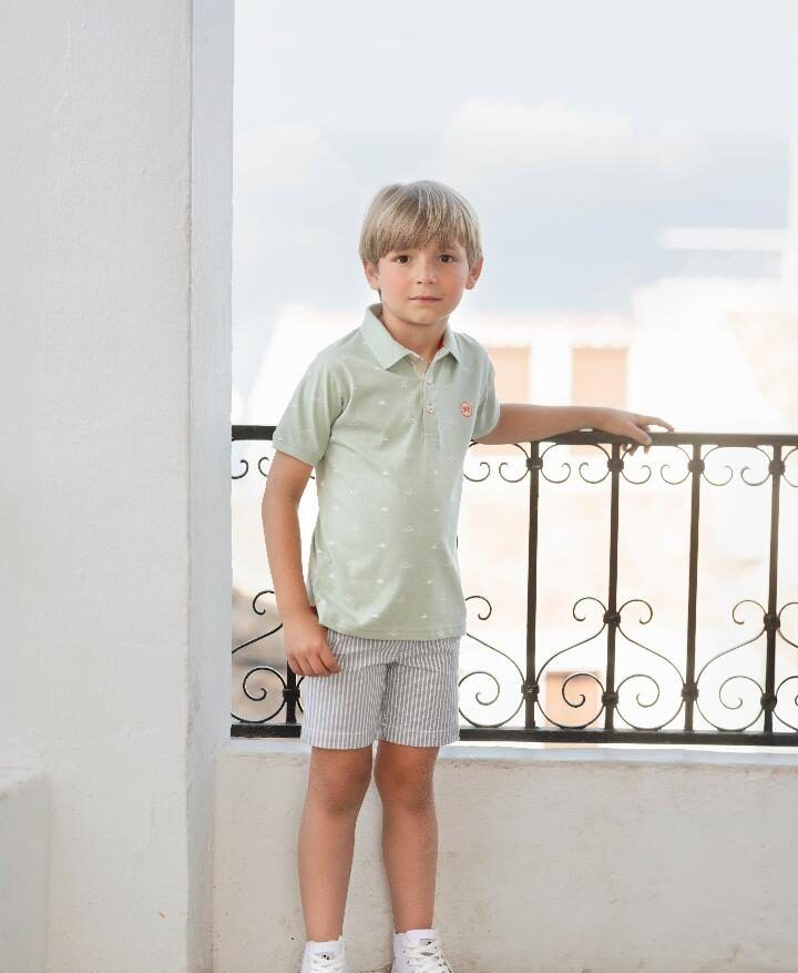 Polo Niño Verde Agua