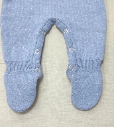 Pelele de punto doble en color Azul “Baby"