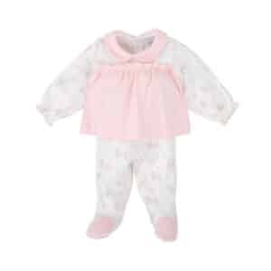 Conjunto cuello bebé SENDERO rosa