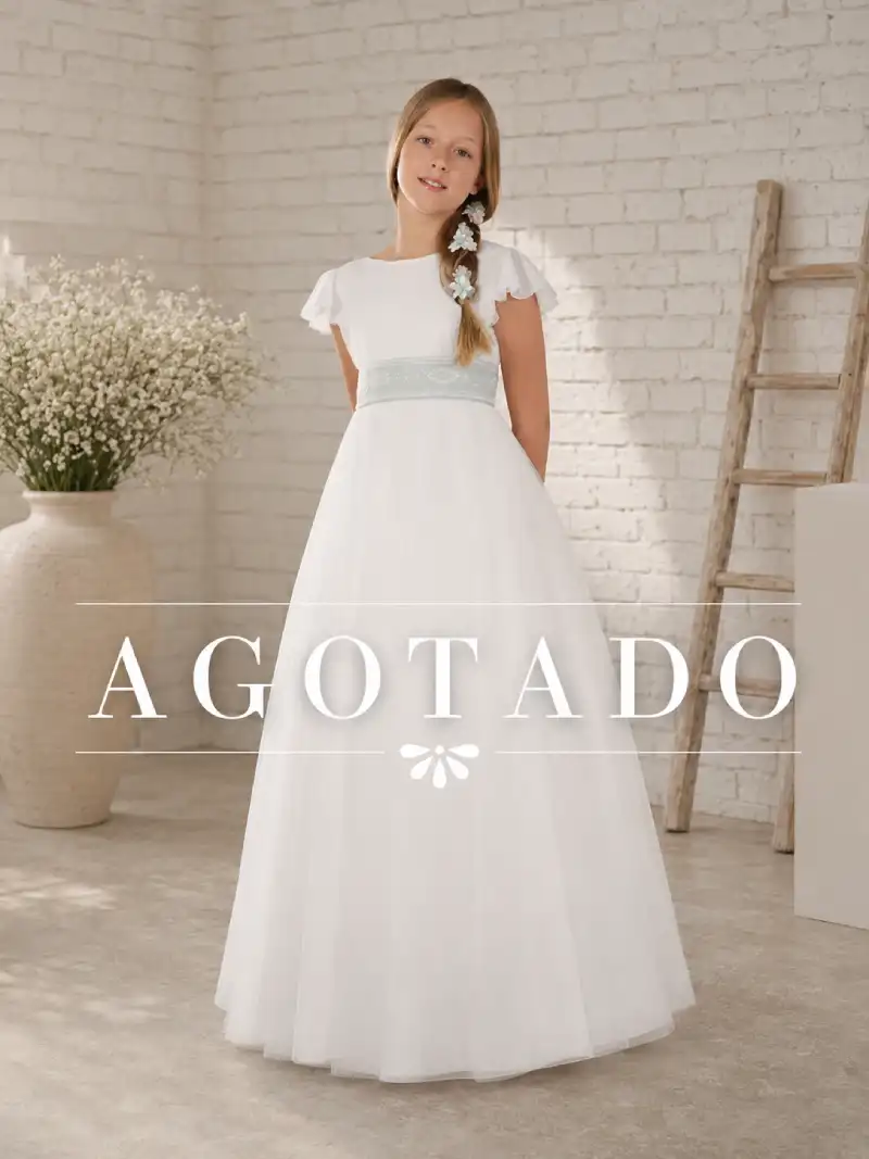 Vestido Comunión Niña 637023-Verde AMAYA