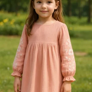Vestido Niña Rosa Empolvado