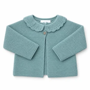 Chaqueta Bebé Cuello Volante Verde