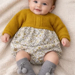 Ranita Bebe Estampado Mostaza