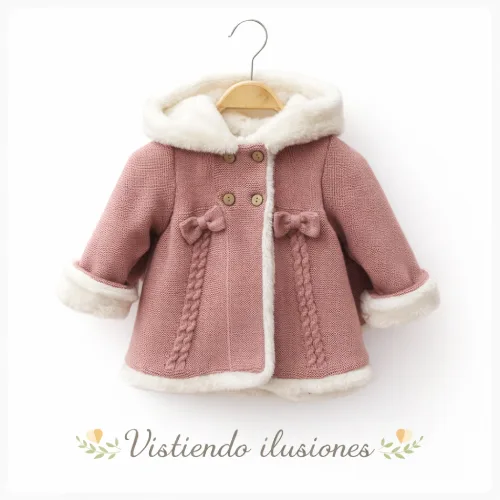 Abrigo Bebé Niña Rosa-Viejo