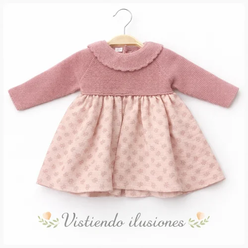 Vestido Bebé Rosa-Viejo Estefanía