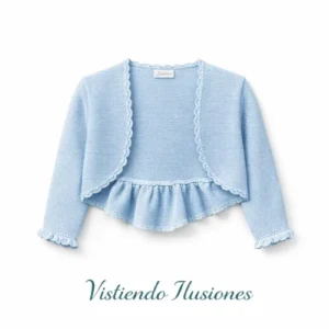 Chaqueta Comunión Azul-Cielo Flor