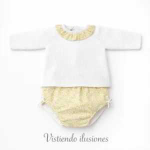 Conjunto primera puesta Amarillo Flor