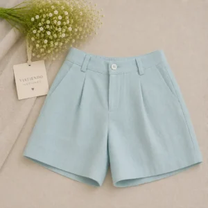 Pantalón Lino Niño Misty Verde Azulado