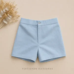 Pantalón Lino Niño Celeste