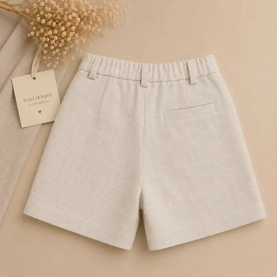 Pantalón Lino Niño Natural